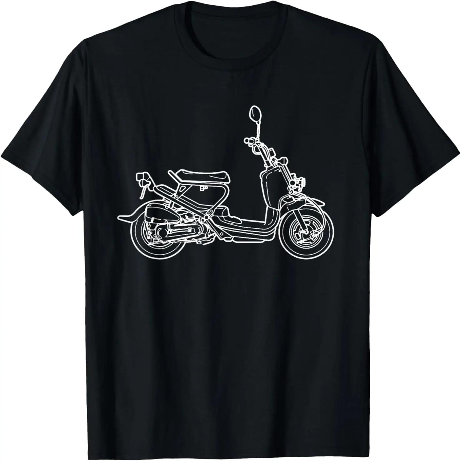 Ruckus Outlined Motorcycle Artwork T-Shirt S