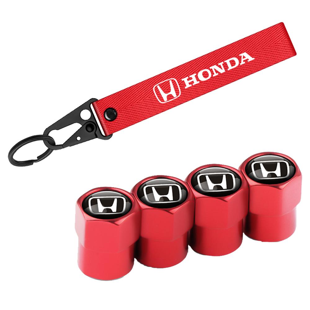 Car Keychain Key Ring Auto Tire Wheel Valve Caps Accessories for Honda Civic 10th 11th Gen Hrv Jazz City Fit Accord 7 Crv Mugen wsdm59