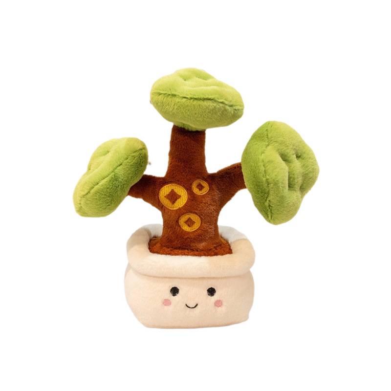 Simulated Potted Apple & Persimmon Tree Plush Ornament