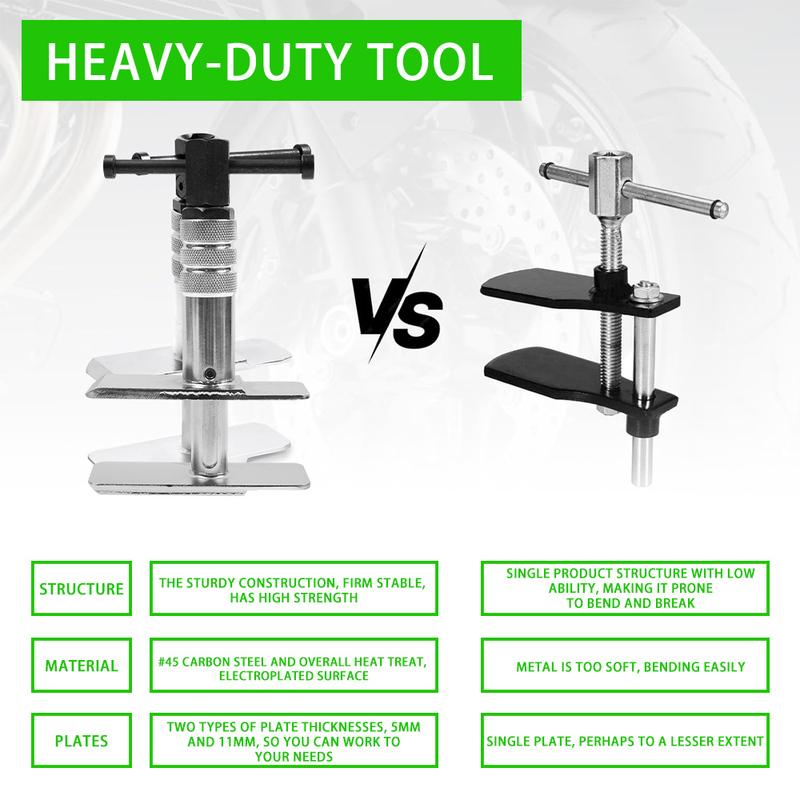 Heavy Duty Motorcycle Brake Caliper Spreader Tool For Most Vehicle Brake Discs Compression Tool Silver