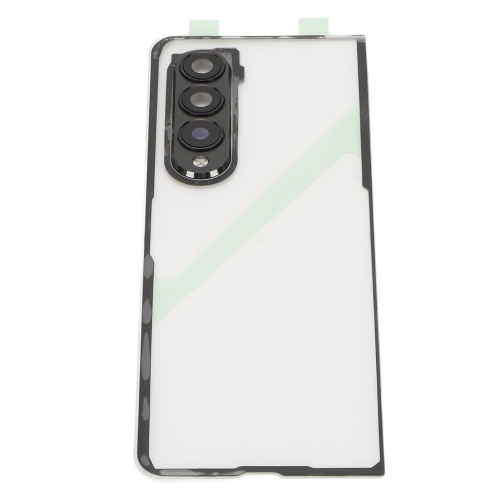 Cover Posteriore in Vetro Trasparente per Cellulare Sostitutiva per Fold 3 5G F926 con Supporto per Telefono e Foro per Obiettivo Fotocamera