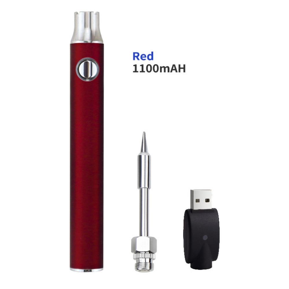 Adjustable Temperature Electric Soldering Iron 1100mAh Battery 3 Gear Welding Tool Kit Pen Rechargeable 510 Thread Heat Tips