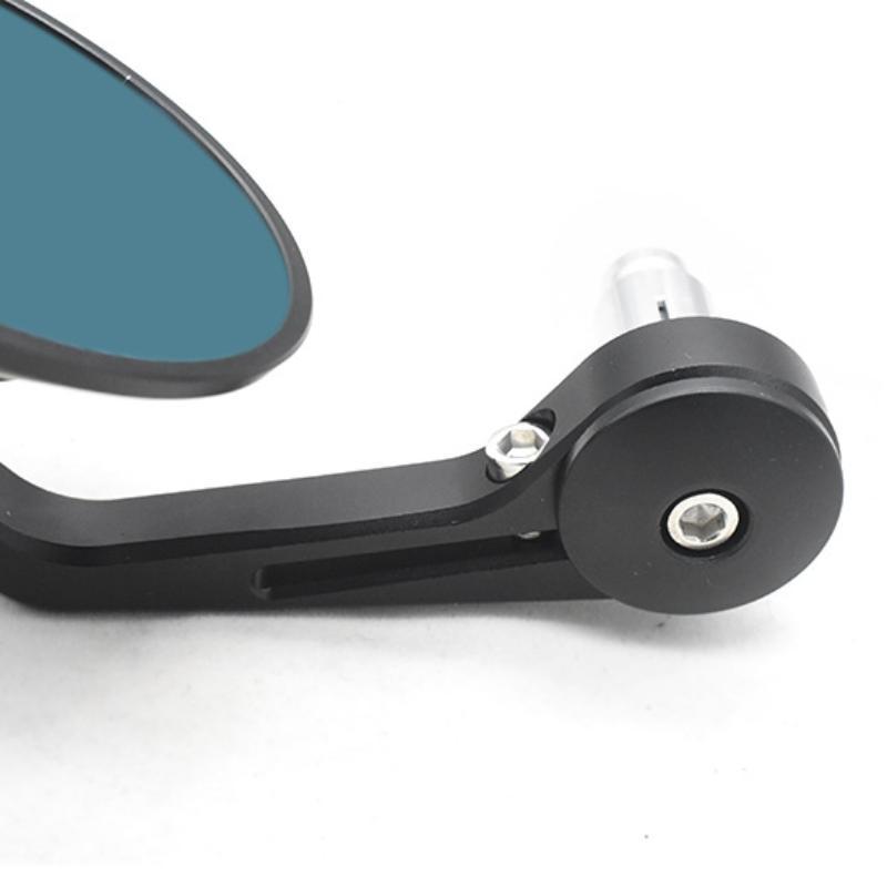 22mm Motorcycle Bar End Rearview Mirror with Complete Install Hardware Fit 17-19mm Handlebar Bore for DIY Modification
