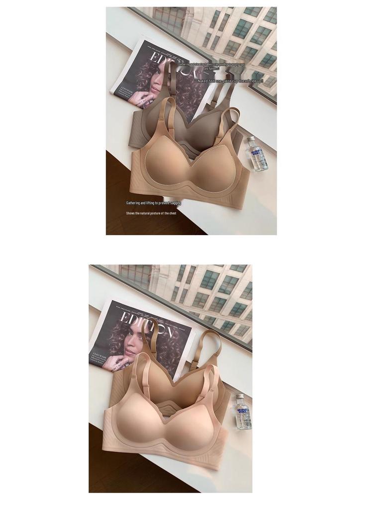 Nude Lift Nahtloser Push-Up-BH für Damen - Weich, Bügellos, Handflächen-Cup, Kleine Brustvergrößerung, Seitenstütze