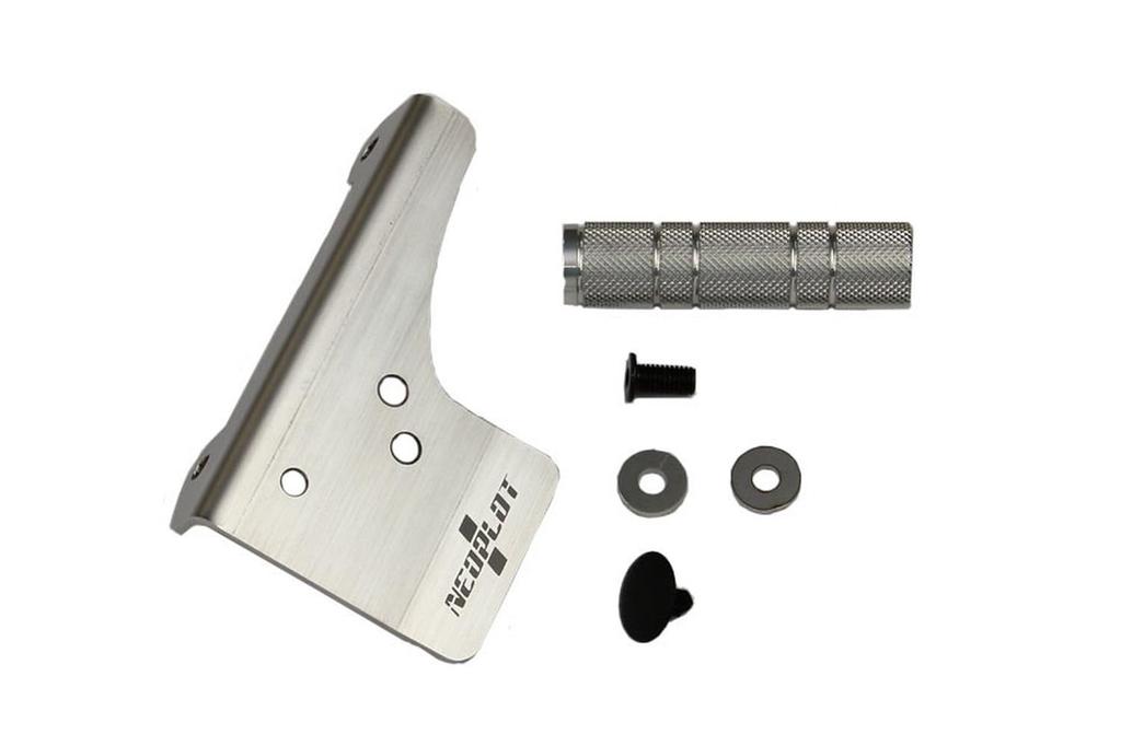 NEOPLOT Footrest Bar NEO Adjustable Left Foot Position for Suzuki Alto Works with 9cm NP75270, RS/Alto (HA36S) CVT/5AGS, Silver,