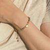 Elegant Heart Charm Bracelet Natural Stone Stone Handchain Adjustable Wristchain Daily Wear Jewelry for Trendy Women