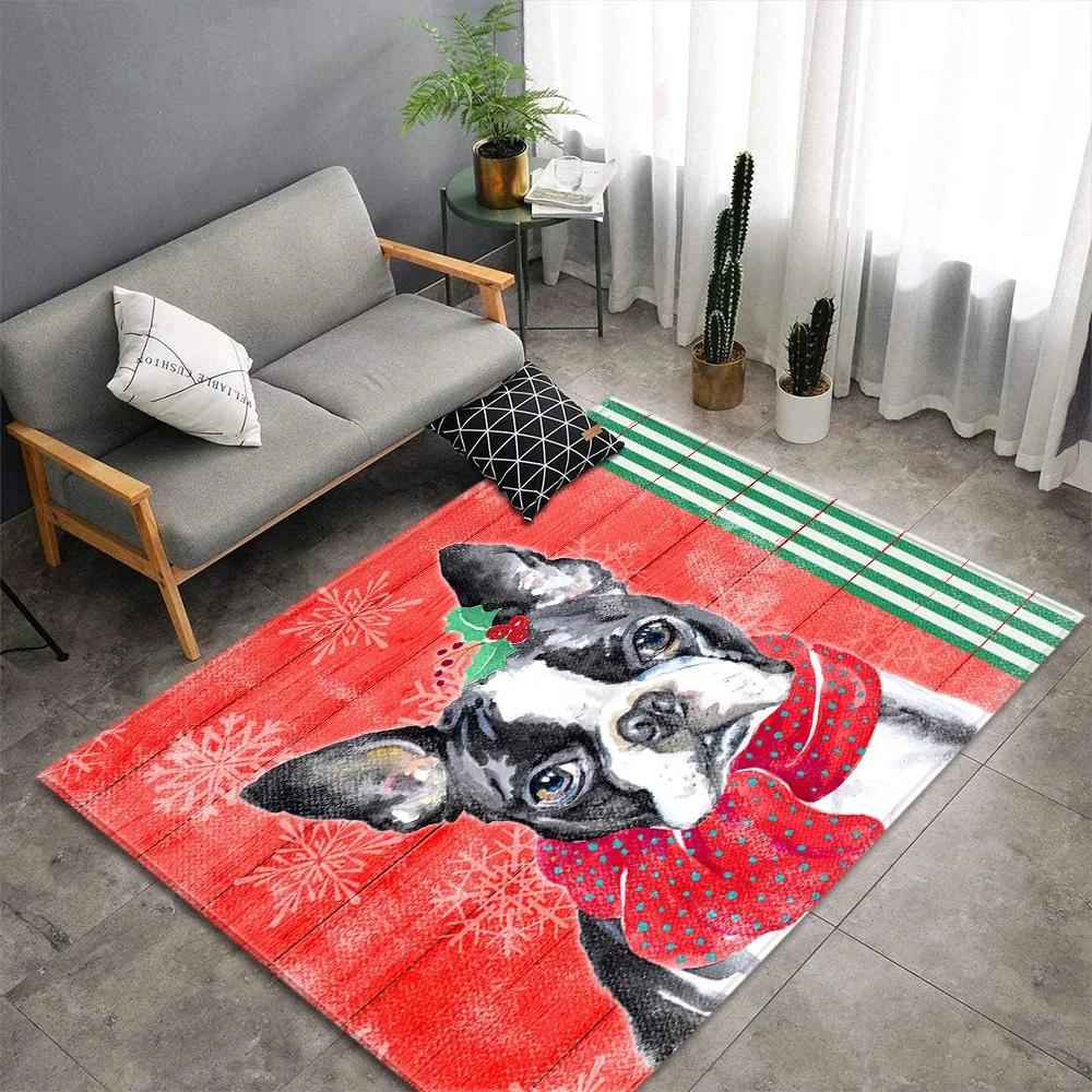 Christmas Carpet for Living Room Home Decoration Rugs Santa Claus Kids Room Children Bedroom Bedside Mats New Year Gifts