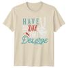 Have The Day You Deserve Skeleton Peace Hand Graphic T-Shirt