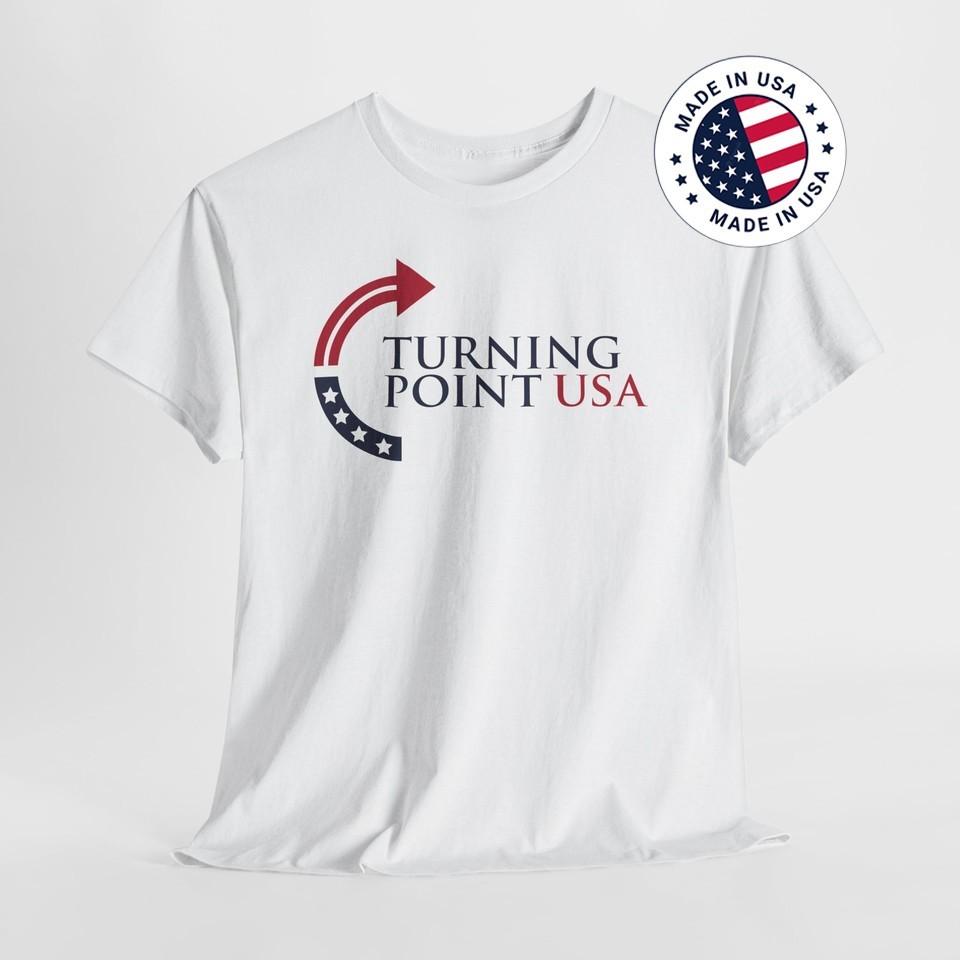 

Charlie Kirk Turning Point USA Unisex Heavy Cotton Graphic Tee 4XL