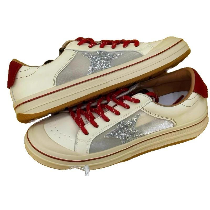 Summer mesh star shoes new retro board shoes women's tide breathable height increase casual sports shoes