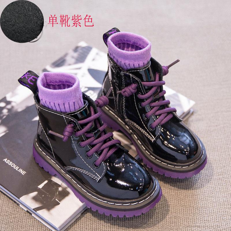 2025 Girls' boots, booties, girls' Martin boots, autumn/winter, new children's cotton boots, knitted princess boots, fleece cotton shoes