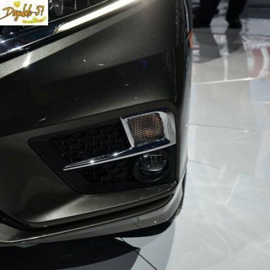 Chrome Front Fog Light Lamp Cover Trim-Pair Fit For Honda Odyssey 2018