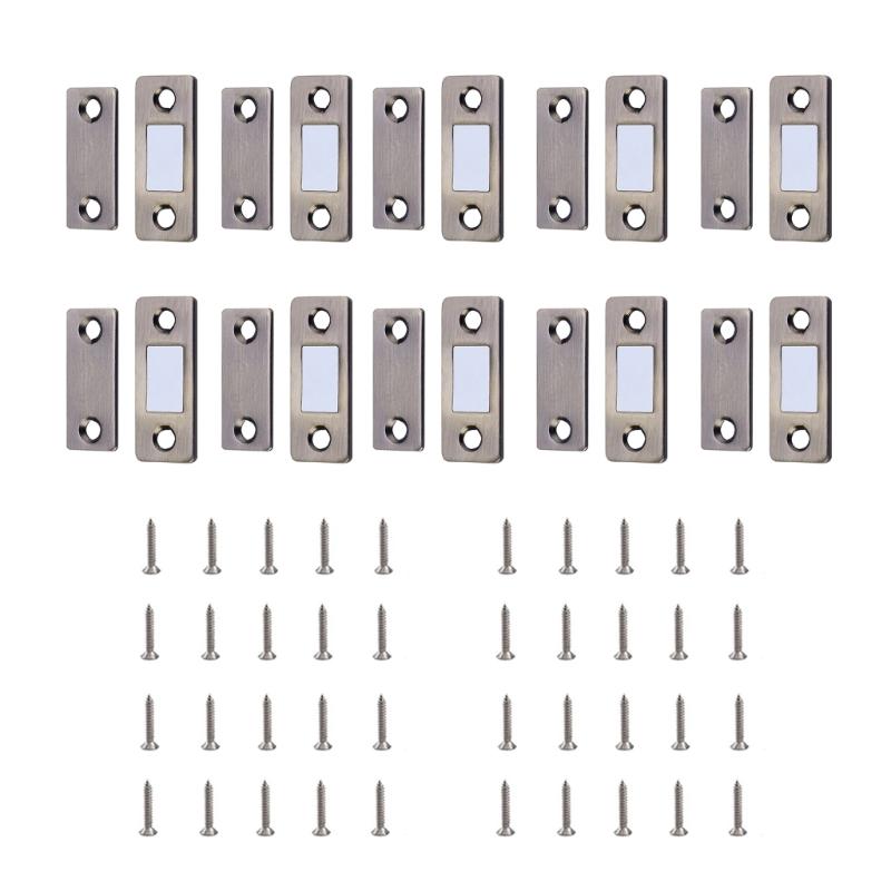 Heavy Duty Stainless Steel Magnetic Cabinet Door Catches Adhesive Drawer Magnets Magnetic Door Holder for Cabinets