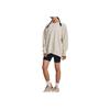 Under Armour Casual Crew Neck Loose Fit Solid Color Pullover Sweatshirt Women Sweatshirt Beige 1379491-784
