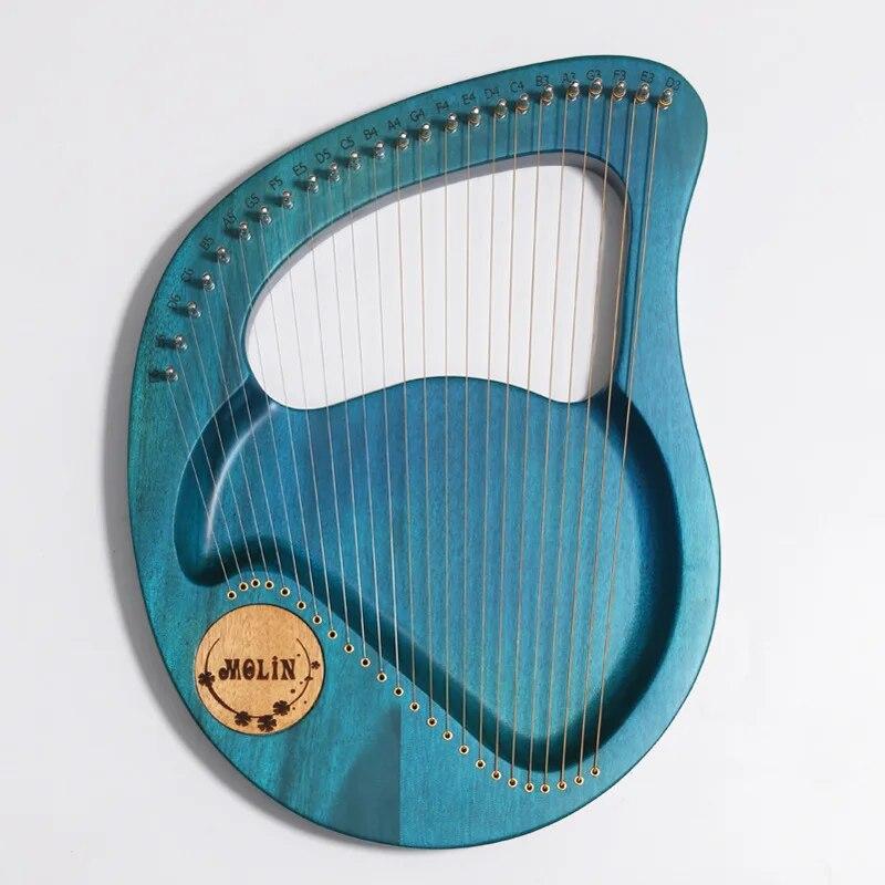 Lyre Harp 10/16/19/21/24 Strings Piano Harp Lyre Harp Mahogany Stringed Musical Instrument With Tuning Wrench Spare Strings