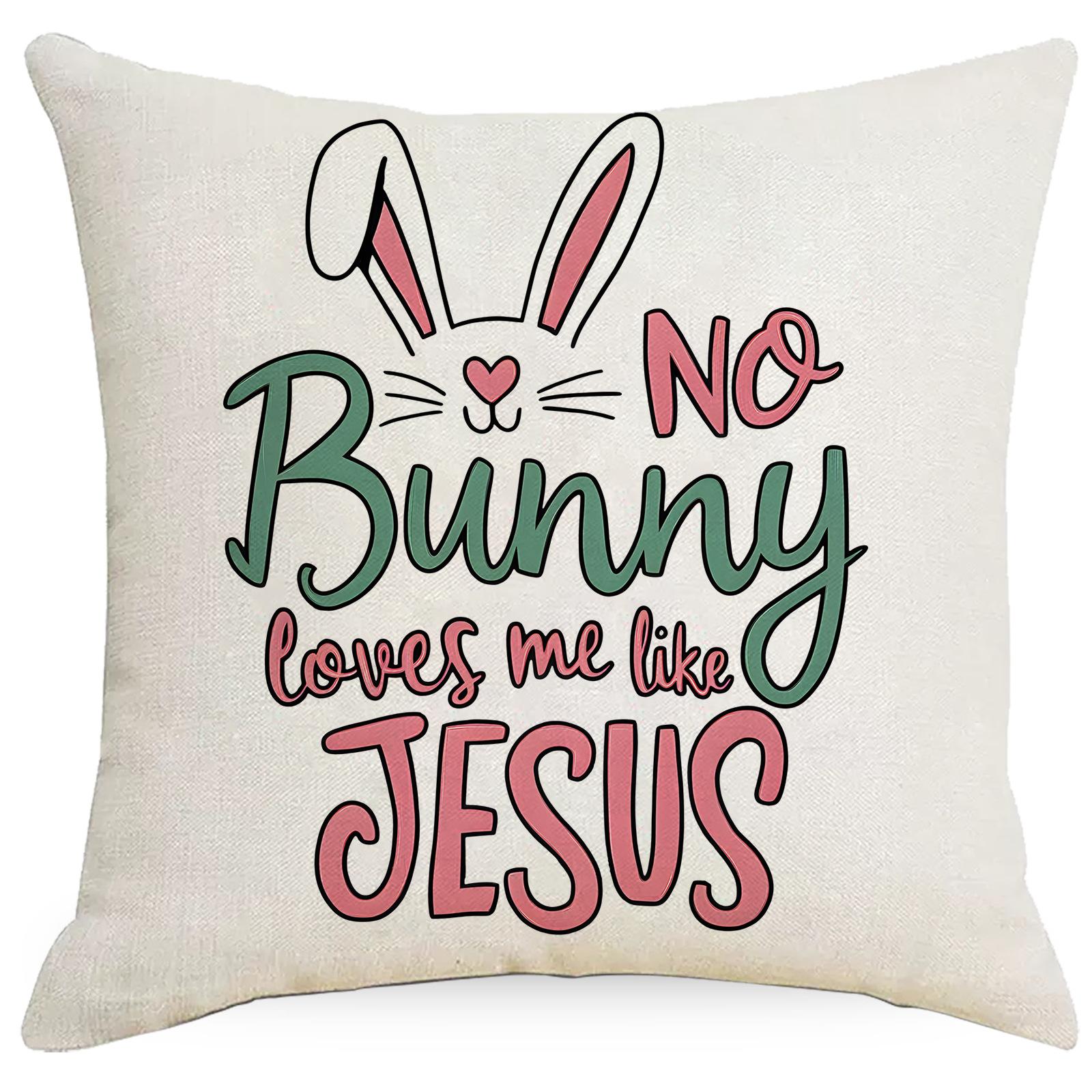 

Easter Pillow Cover Rabbit Letter Creative Home Cushion Pillow Cover Ornament Premium Durable Quality Useful Practical 45 * 45Cm