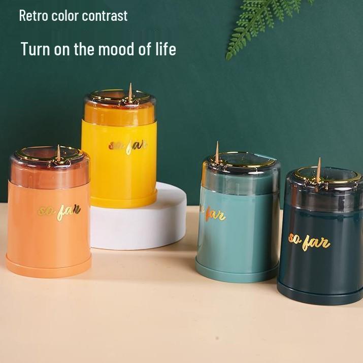 Exkluzivní automatický držák na párátka v lehkém luxusním stylu: Stiskací typ pro špičkový styl