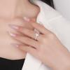 Slightly inlaid oval egg-shaped moissanite ring wholesale European and American style diamond ring daily jewelry gift accessories