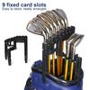 Golf Club Holder Clip with 9 Slots Adjustable Width Universal Easy Installation Golf Bag Stacker Organizer Golf Club Display Rack