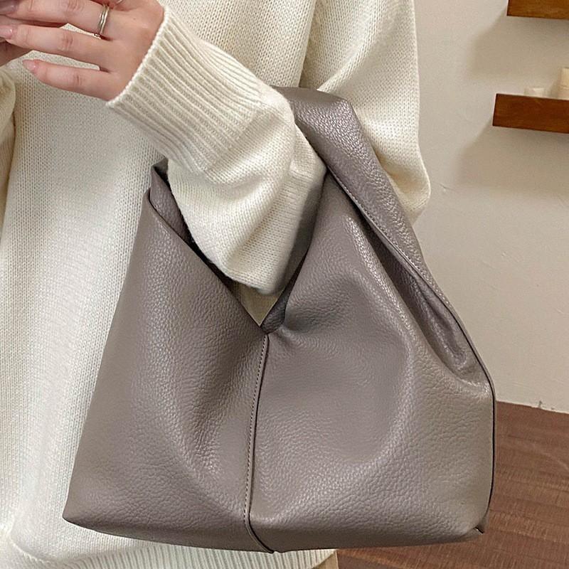 Womens Minimalist Large Capacity Tote Bag Soft PU Crossbody Handbag Urban Casual Daily Use