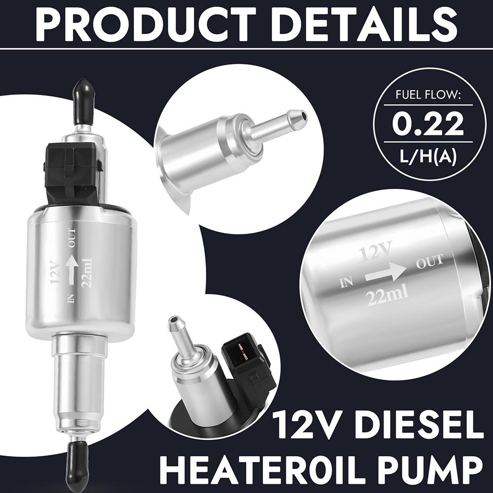 12V/24V Car Diesel Heater Oil Fuel Pump Gas Inline Air Heater Fuel Pump Pulse Metering For Car Diesel Heater 2KW 5KW 8KW U8K7