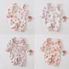 Barboteuse en Coton pour Bébé avec Bordure en Dentelle pour Nouveau-nés et Bébés Sécuritaire pour le Printemps et l'Automne