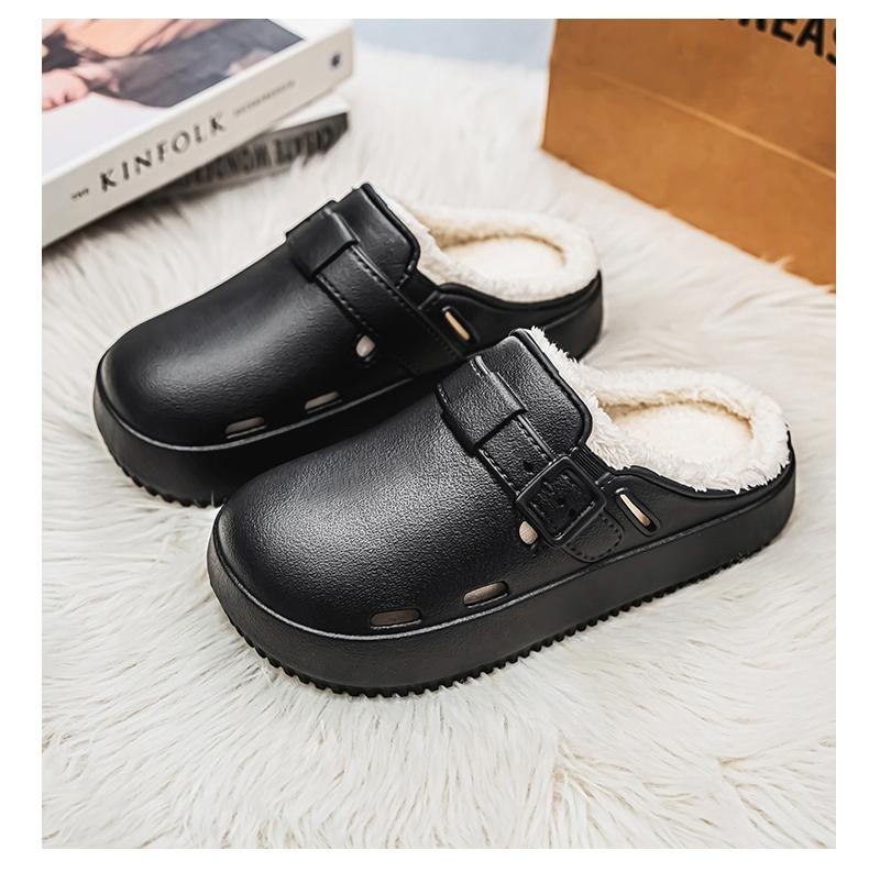 Fashion Fashion Women Winter Slippers Warm Fur Indoor Shoes Garden Clogs Couple Casual Shoes Luxury Sandals Comfort Home Soft Slippers