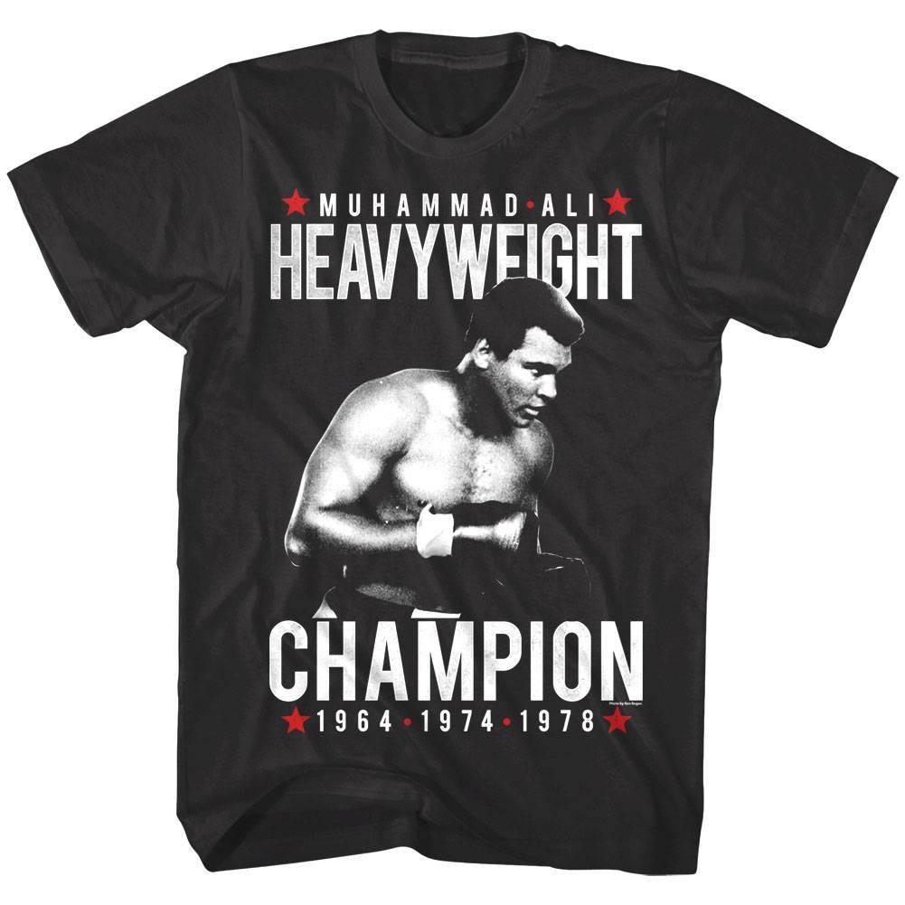 Muhammad Ali Triple Heavyweight Champion Men T Shirt L