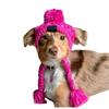 New Pet Headgear Autumn and Winter Hairball Warm and Antifreeze Wind Fluffy Ball Knitted French Bucket Large and Small Dog Knitted Hat