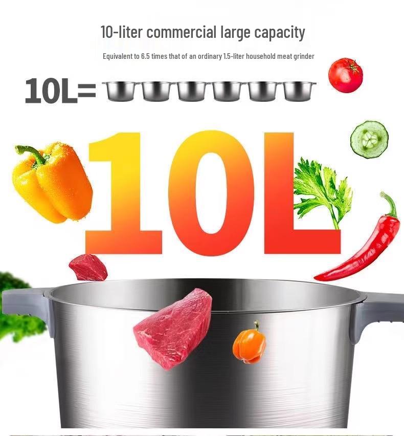 High-Power Multifunctional Food Processor: Electric Mincer & Mixer for Large Capacity