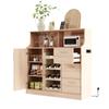 Sideboard, Restaurant Bar with LED, Sockets, Glass Holder, Wine Rack, Multi-Layer Storage, Suitable for Use In Restaurants and Kitchens