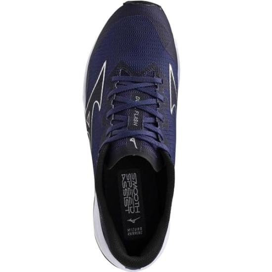 Mizuno Duel Flash Track and Field Shoes for Navy x Silver x 3E Men, Black, 26.0 cm,