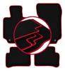 Velour Floor Mats with Red Edge For: Mercedes E W212 Sedan, Station Wagon, Coupe (2009-2016)