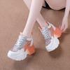 Fashion Women's Mesh Breathable Shoes Summer Sequins Blue Ladies Footwear High on Platform Offer New in Comfortable and Elegant Casual