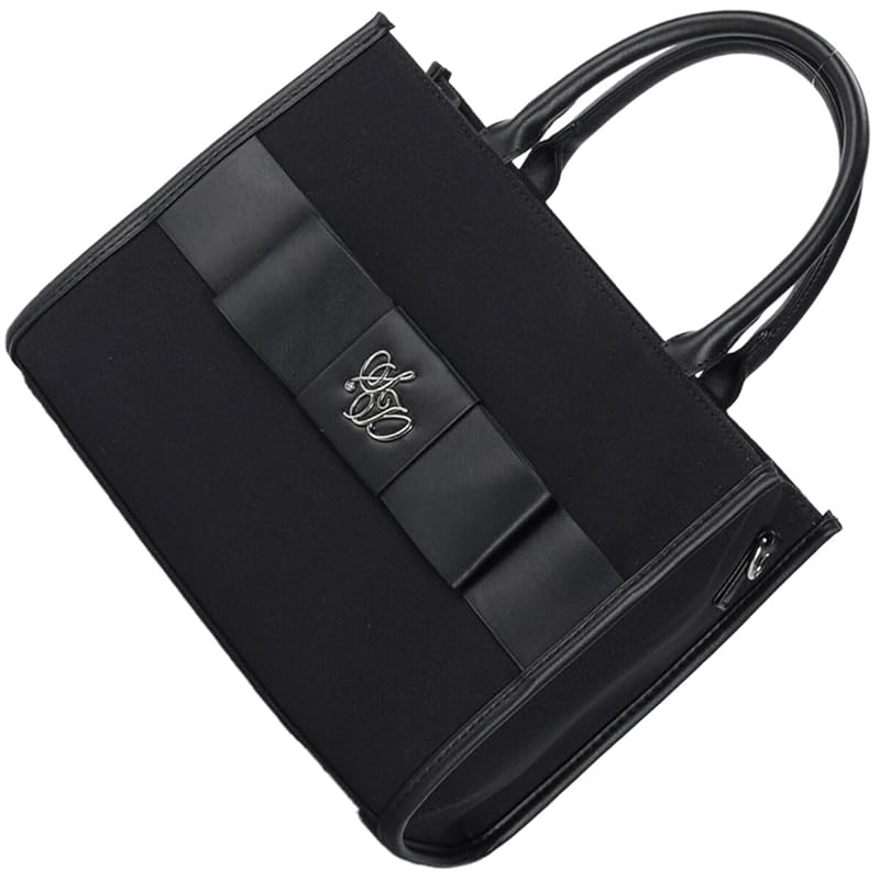

[SecretDoor] canvas black tote bag ladies large capacity A4 Synthetic leather With gusset handbag handbag shoulder bag 2WAY Larger big shoulder bag