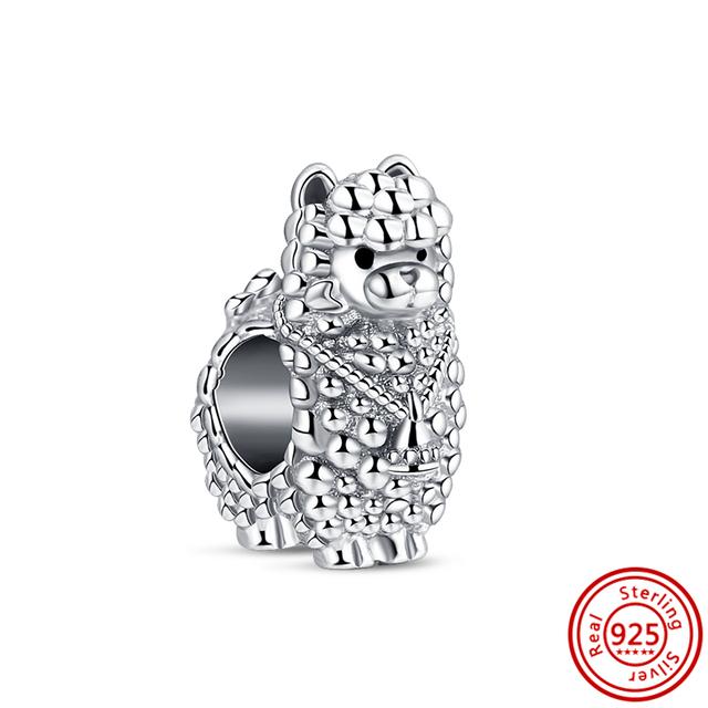 Νέα 925 Silver Heart ψηλοτάκουνα Animal Pavé Beads Fit Charm βραχιόλι Γυναικεία μόδα κοσμήματα