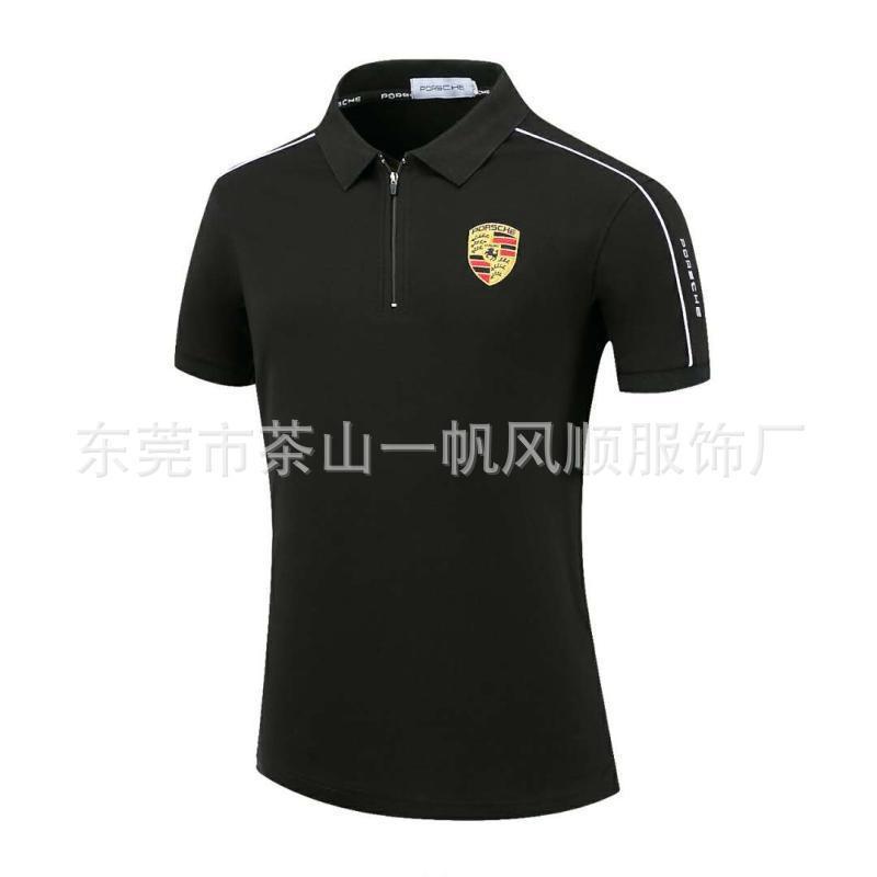 Unisex Off-Road Racing Polo Shirt Short Sleeve Collared T-Shirt Breathable Sporty Casual Fit