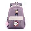 Anime Demon Slayer Printed Backpack for Teenger Student Large Capacity Waterproof Schoolbag Bookbag Women Travel Bag Gift