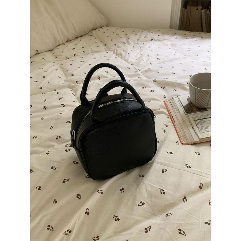 Spring New Lychee Pattern Versatile Small Square Bag Multifunctional One-shoulder Crossbody Hand-held Backpack for Women