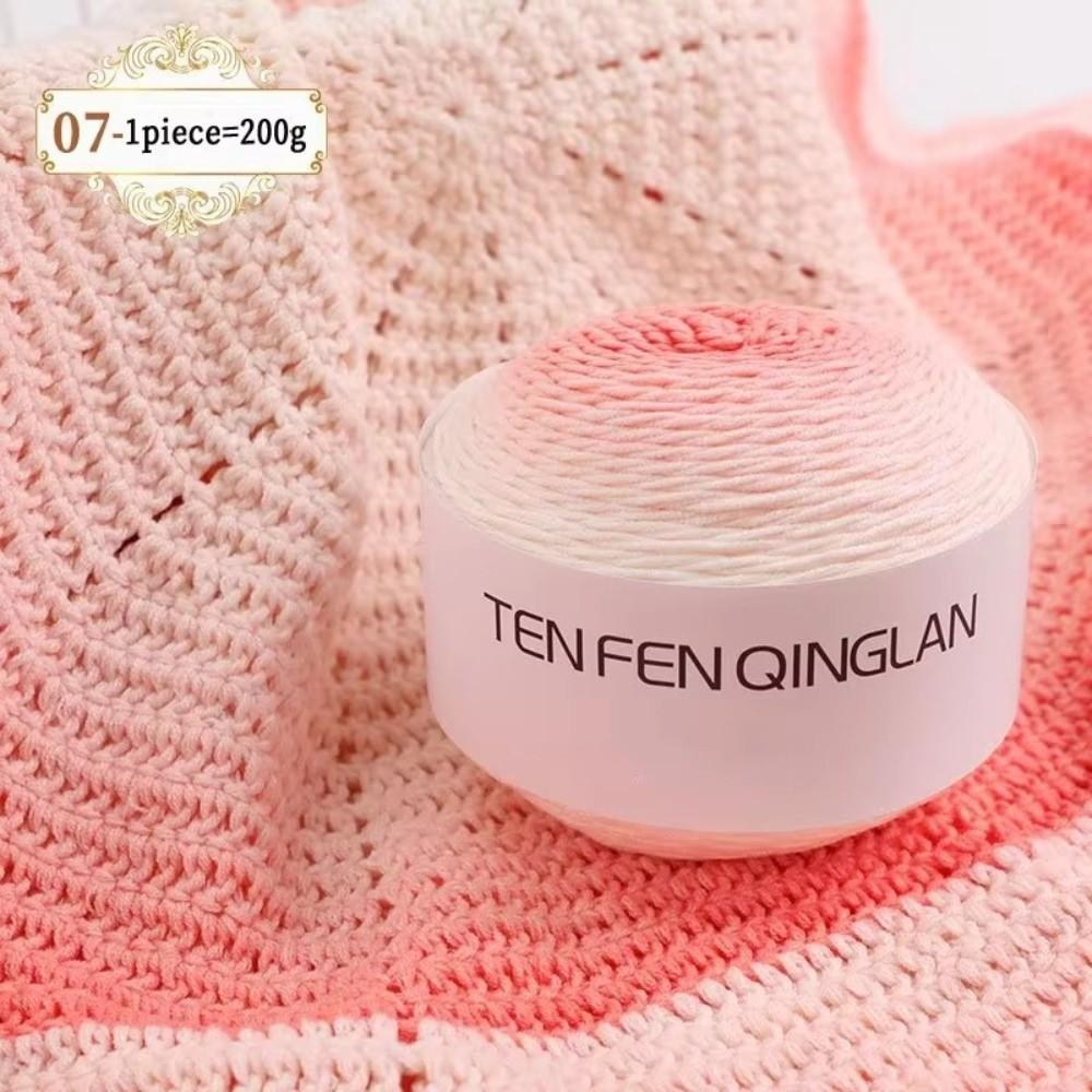 Colorful Gradient Yarn Lightweight Knitting Yarn DIY Acrylic Blended Yarn Handmade Crafts