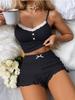 Women's Lace Trim Camisole Pajama Set with Shorts
