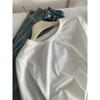 Hollowed-out lace hem pure cotton round-neck long-sleeve T-shirt for women, 2026 spring elegant Korean-style base shirt top