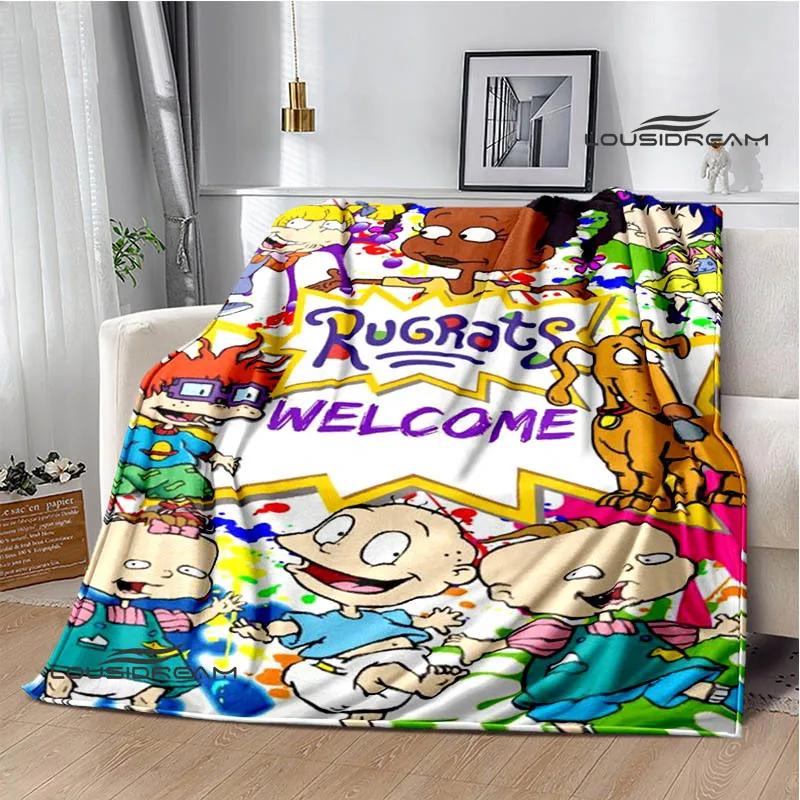 3D Cartoon R-rugrats Blankets Picnic blanket blankets for beds Flange Warm blanket Home travel blanket bed linings birthday gift