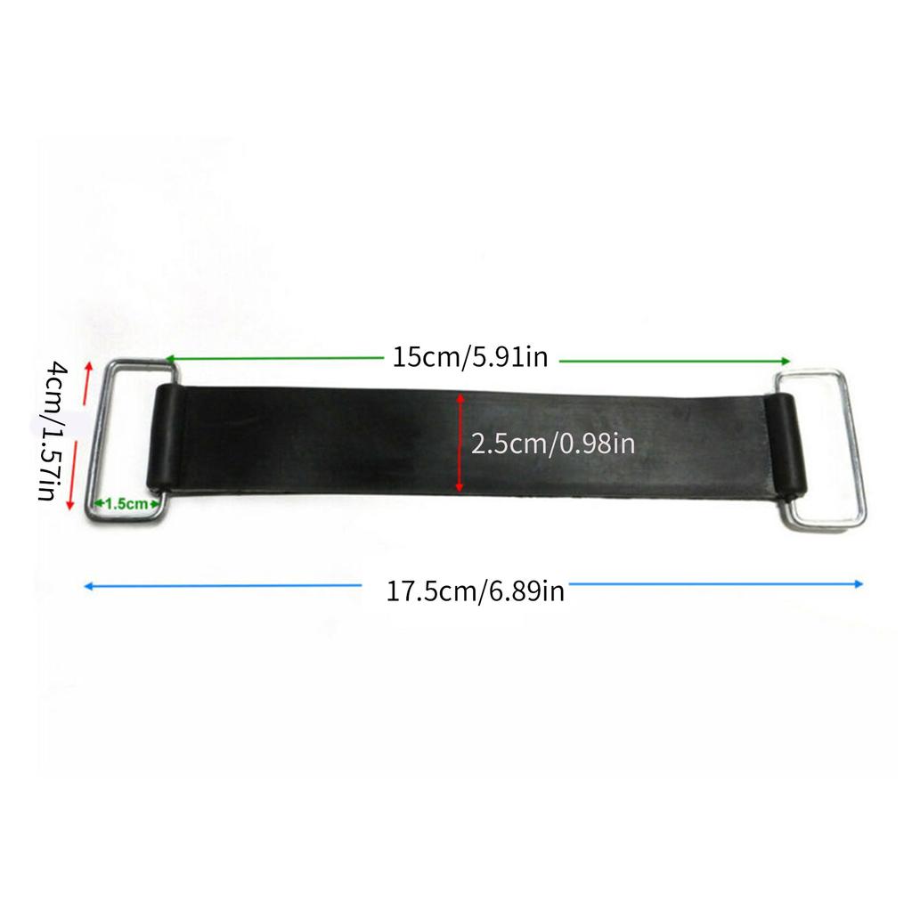 Non-Slip Battery Straps Rubber Band 7inchx1inch Black Motorcycle ATV Battery Fixed Holder Rubber Strap Band