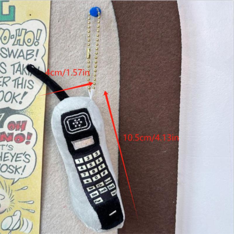 Cute Creative Simulation Mobile Phone Plush Doll Toy Keychain Pendant Girl Boy Backpack Charm Bag Ornaments Funny Birthday Gifts