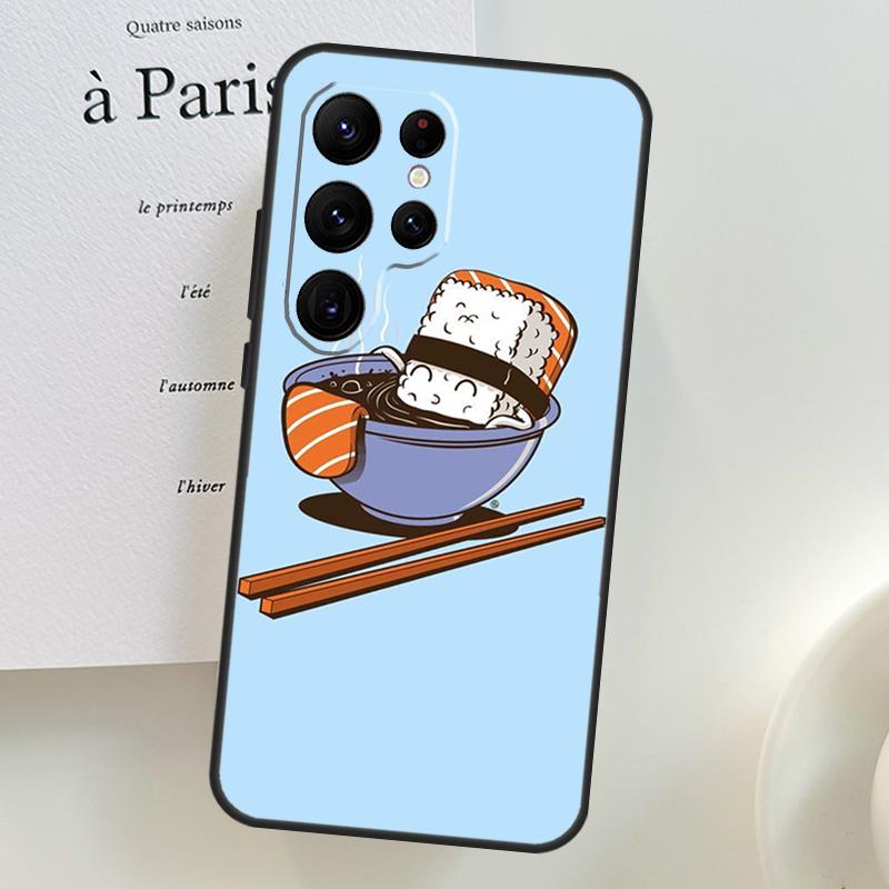 Japanische Sushi Lebensmittelhülle Für Samsung Galaxy S26 Ultra S25 S24 S22 S21 S23 Ultra Plus S10 S20 S25 FE Handyhülle