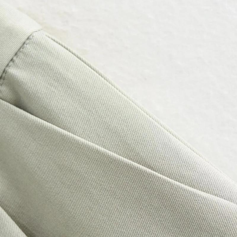 Primăvară, vară, ocazional, costume solide pentru femei, îmbrăcăminte de stradă, buzunare, guler răsturnat, jachete scurte + pantaloni șic cu picioare largi