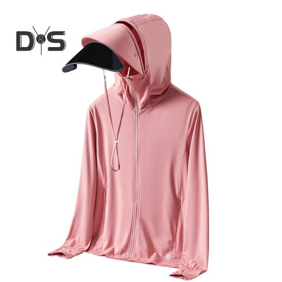 Women's Sun Protection Hoodie Jacket UV Blocking Long Sleeve Cooling Sun Shirt Casual Windbreaker Sportswear for Summer Outdoor Hiking