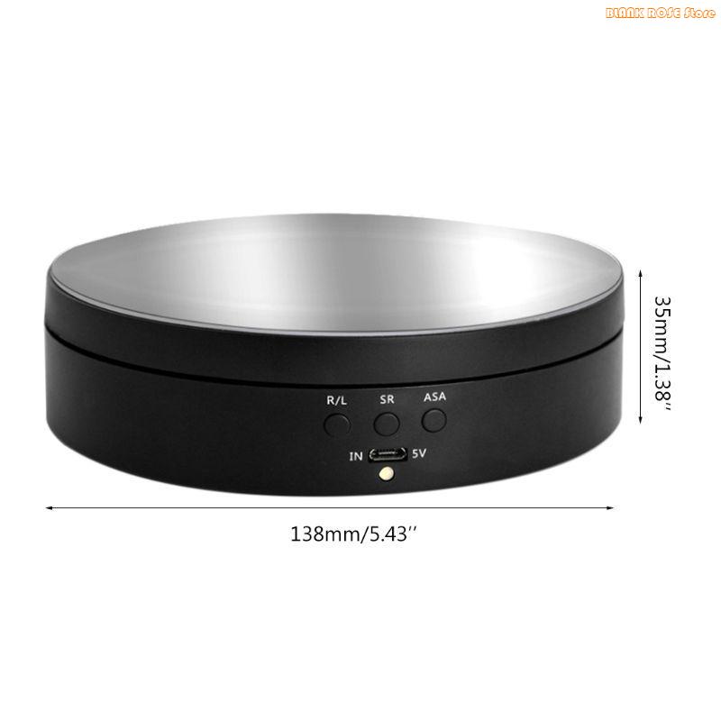 K1AE Electric Display Turntable 360 Degree Motorized Turntable Adjustable Rotating Display Stand for Photography Products