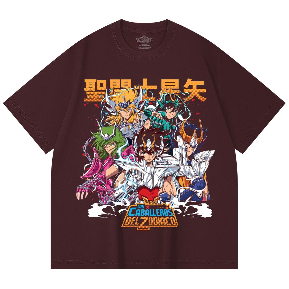 

230 Gsm 100% Cotton Saint Seiya V1 Print Unisex Heavy Cotton T Shirt 2XL